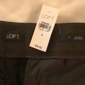 Loft Marisa fit olive green waist tie dress pants